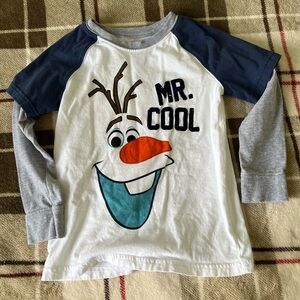 Disney Frozen Boys Olaf Cotton Long Sleeve Tee